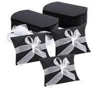 TsunNee 50PCS Pillow Gift Box - Wedding Favour Boxes for Parties, Thanksgivings, Christmases, Baby Showers & Mother's Day