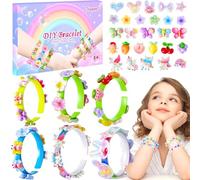 TsuperU Unicorn Gifts Bracelet Making Kits for Girls Ideas DIY Craft Kits Kids Toys Age 5+ Years Old, Easter Gifts for Kids Birthday Presents Advent Calendar Teenage Girls Jewellery Funny