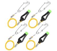 TSV 4PCS Power Grip Line Release Clips, 17 Inch Leader with Snap Release Clip for Planer Board, Downrigger Release Clip Snap Weight Release Clips for Downrigger Trolling Kite Offshore Fishing