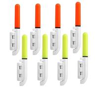 TSV 8 PCS Fishing Glow Sticks, LED Glow Sticks for Fishing, LED Night Fishing Strike Alert Glow Stick Bite Alarm, Waterproof Luminous Glow Lamp, Rod Tip Glow Sticks Tube Tackle for Sea Fishing Rod