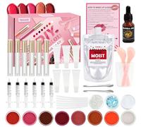 TSVATE Lip Gloss Making Kit, Lip Gloss Kit, Diy Lip Gloss Making Kit, Fun Make Your Own Lipgloss Kids Lip Gloss for Girls, Women, Moisturizing Lip Gloss Base, Jojoba Oil, Lip Gloss Tubes, Gift