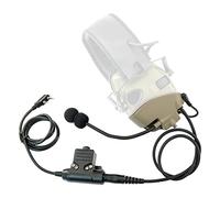 TSVISIONCORE Microphone & PTT for Howard Leight Impact Sports Noise cancelling headphones Airsoft(Tan)