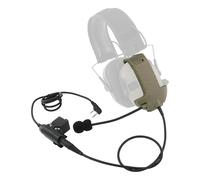 TSVISIONCORE Microphone & PTT for Walker's Razor Noise Cancelling Headphones Airsoft（Tan）