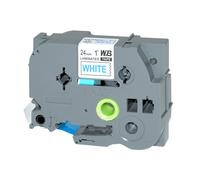 TSW Compatible Brother TZE253 Blue on White Label Tape 24mm 8m