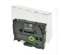 TSW Compatible Brother TZE325 White on Black Label Tape 9mm 8m