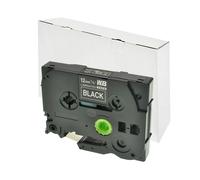 TSW Compatible Brother TZE335 White on Black Label Tape 12mm 8m