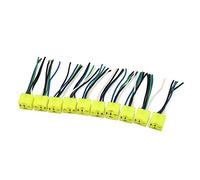TSWASWUGP 10Pcs 5 Terminals Yellow Relay Socket Cable Wiring Harness Connector for Auto Car