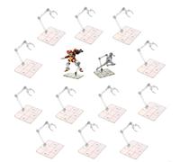 TSY TOOL 18 Pcs of HG144 Action Figure Stand, Display Holder Base, Doll Model Support Stand Compatible with 6" HG RG SD SHF Gundam 1/44 Toy Clear