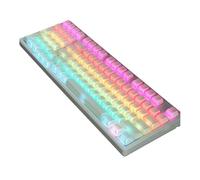 Tsynapter 136 Mechanical Keyboard Keycaps with Side Printed Characters and 12 Glowing Lines Double Shot Side Print Keycaps