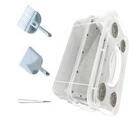Tsynapter Crickets Breeding Box Portable Reptiles Feeders Box Transparents Hatching Container for Crickets Raising Mealworms Transparents Hatching Container