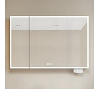 TSYORHSC Bathroom Mirror Cabinet, Wall Mounted Smart Medicine Cabinet With LED Mirror, Bathroom Mirror Cabinet For Over Sink Intelligent Anti-fog,time Display,smart Medicine Cabinet Touch Switch(Whi