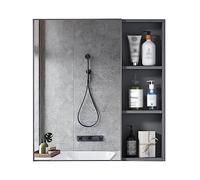 TSYORHSC Bathroom Mirror Cabinet With Illuminated Led Light, Mirror With Medicine Cabinet Stepless Dimming Makeup Mirror, Smart Bathroom Medicine Cabinet, Bathroom Mirror With Anti Fog,With Paper Ex