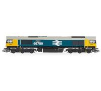 TT:120 Hornby Diesel Train - TT3020TXSM GBRf, Class 66, Co-Co, 66789, 'British Rail 1948-1997' (Sound Fitted) - Era 11 TT Gauge Locomotives for Train Set, Engine Models - 1:120 Scale Model Gift