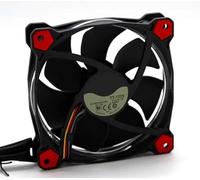 TT-1225 A1225L12S 12V 0.3A 3 Wires 3 Pins Red Led 12CM Silent Cooling Fan 120x25mm