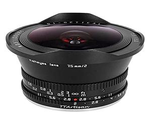 TT Artisan 7.5 mm F2.0 APS-C Fisheye Lens Connection Fuji X Mount Black Ultra Wide Angle Lens with 180 Degree Viewing Angle