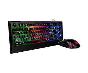 Tt eSPORTS Challenger Combo RGB Mouse and Keyboard Set (QWERTZ) Black (German Keyboard Layout)