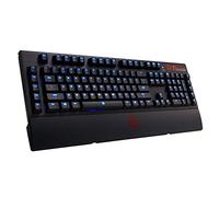 Tt eSPORTS Thermaltake Poseidon Z Forged Aluminum Faceplate with Built-in USB Port & Sound Card Blue Switches Blue Backlight Mechanical Gaming Keyboard KB-BAZ-KLBLUS-01