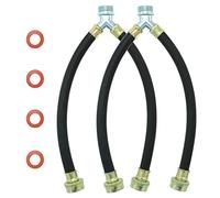 TT FLEX Rubber Washing Machine Y Mixer Hose Connector, 1 ft (12") Length Mixed Hot and Cold Water Supply, 3/4" Fittings, 2 Pack