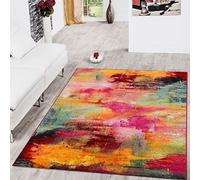 TT Home Area Rugs Livingroom Short Pile Large Rug Bedroom Modern Abstract Pattern Colourful, colour:Multicoloured 2, Size:200x290 cm