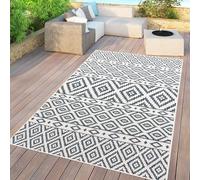 TT Home Indoor & Outdoor Carpet, For Balcony And Terrace With Skandi Design, In Blue, Size:120x170 cm