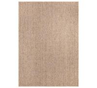 TT Home Large Outdoor Rug Patio Carpet Kitchen Rug For Garden Boho Unicoloured Mottled, colour:Light Brown Beige, Size:160 cm round