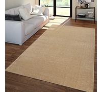 TT Home Large Rug Short-Pile Monochrome Design Modern And Timeless, colour:Gold, Size:200 cm Square