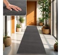 TT Home Large Rug Short Pile Monochrome Modern Design Washable, colour:Anthracite, Size:100x200 cm