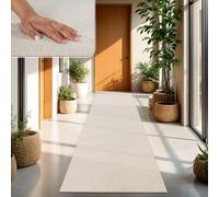 TT Home Large Rug Short Pile Monochrome Modern Design Washable, colour: Cream, Size:80x150 cm