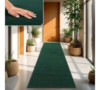 TT Home Large Rug Short Pile Monochrome Modern Design Washable, colour: Dark Green Petrol, Size:60x100 cm