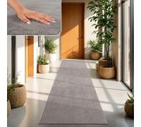 TT Home Large Rug Short Pile Monochrome Modern Design Washable, colour: Grey, Size:100x200 cm