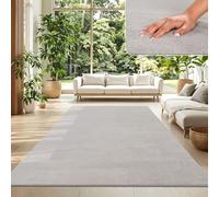 TT Home Large Rug Short Pile Monochrome Modern Design Washable, colour: Silver, Size:240x340 cm