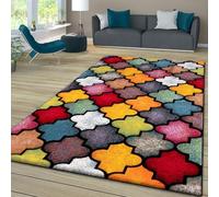 TT Home Low Pile Rug Area Rug Livingroom Carpet Modern Square Mottled 3D Colourful, colour: Red Blue Yellow, Size:240x330 cm