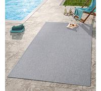 TT Home Outdoor Rug Terrace Garden Rug Unicoloured Modern, colour: Grey, Size:240x340 cm