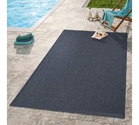 TT Home Outdoor Rug Terrace Garden Rug Unicoloured Modern, colour:Navy-Blue, Size:80x150 cm