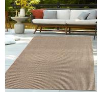 TT Home Outdoor Rug Weatherproof Garden Bedroom Hallway Boho Pattern Solid Color Modern Sisal Look Natural Appearance, Size:240x340 cm