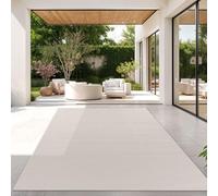 TT Home Rug For Outdoor Kitchen Rug Garden Monochrome Design Modern, colour:Ivory, Size:240x340 cm