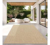 TT Home Rug For Outdoor Kitchen Rug Garden Monochrome Design Modern, colour:Nature, Size:300x400 cm