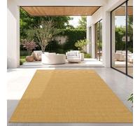 TT Home Rug For Outdoor Kitchen Rug Garden Monochrome Design Modern, colour: Yellow, Size:140x200 cm