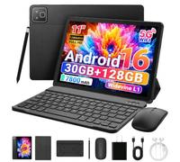 TT.KIDS 11 Inch 2 in 1 Android 16 Tablet with Keyboard Mouse Pen Case, 30GB RAM 128GB 1TB Expandable, 7800mAh Battery, HD Screen Widevine L1, Dual Cameras Face Unlock, WiFi 6 BT 5.4 Tablets Bundle