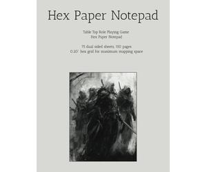 TT-RPG Hex Paper Notepad: 75 sheets, 150 pages of 8.5x11 map making goodness