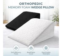 Tt Threadtrade Bed Wedge Pillow Cushion Orthopaedic Neck Back Support Acid Reflux Foam Fill Washable Cover White