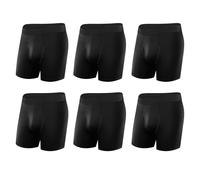TT ThreadTrade Black Men’s Boxer Briefs,Trunks, Fitted Underwear, Comfort Design, Breathable, Moisture Wicking, Suitable For Leisure, Sports,(Pack of 6) (UK, Alpha, M, Regular, Regular, Black)
