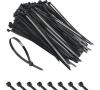 TT ThreadTrade Black Nylon Cable Ties, Multi-Purpose, Secure Self-Locking Mechanism, UV Resistant, (250mm x 4mm), Pack of 600