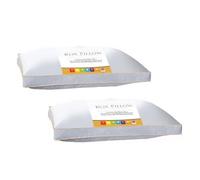 TT ThreadTrade Egyptian Cotton Box Pillows Pack, Fluffy & Soft, Pillow for Back, Stomach or Side Sleepers, HollowFibre Filling Pillows, Yellow Linning, (PACK OF 2)