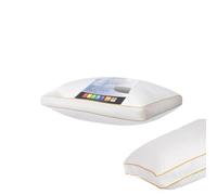 TT ThreadTrade Gusseted Box Pillow, Quality Bed Pillows,Orthopaedic Climate-Control, Memory Foam, Hollowfibre Filling, Breathable, Support Pillows for Neck and Shoulder Pain, (Pack of 1)
