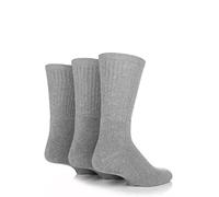 TT ThreadTrade Men’s Heavy Duty full cushioned Crew Socks, Sports Socks for Men, Moisture Wicking,Breathable, Work Running Walking,10 Pairs, (UK, Numeric, 6, 11, Regular, Regular, Grey)