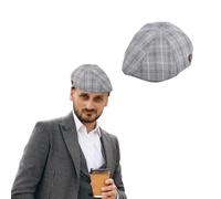 TT ThreadTrade Men’s Summer Flat Cap, Classic Style, Lightweight & Breathable, 100% Cotton, Driving Newsboy Bakerboy Golf Hat, One Size (UK, Alpha, One Size, MHT6P-14)