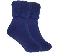 TT ThreadTrade Men’s/Women’s Extra Thick Fleece Brushed Insulated Thermal Socks,Extra Warm Socks,Winter Thermal Socks,Breathable and Anti-Sweat, (UK, Numeric, 4, 7, Regular, Regular, Navy)