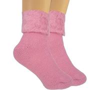 TT ThreadTrade Men’s/Women’s Extra Thick Fleece Brushed Insulated Thermal Socks,Extra Warm Socks,Winter Thermal Socks,Breathable and Anti-Sweat, (UK, Numeric, 4, 7, Regular, Regular, Peach Pink)