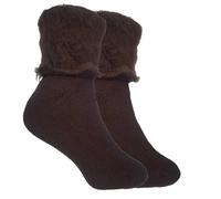 TT ThreadTrade Men’s/Women’s Extra Thick Fleece Brushed Insulated Thermal Socks,Extra Warm Socks,Winter Thermal Socks,Breathable and Anti-Sweat, (UK, Numeric, 6, 11, Regular, Regular, Brown)